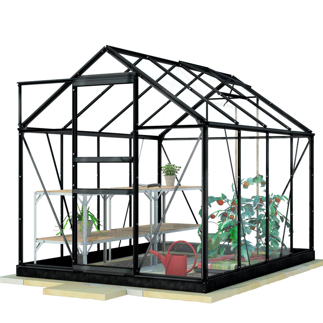 Lykke Drivhus PC 5m2, svart