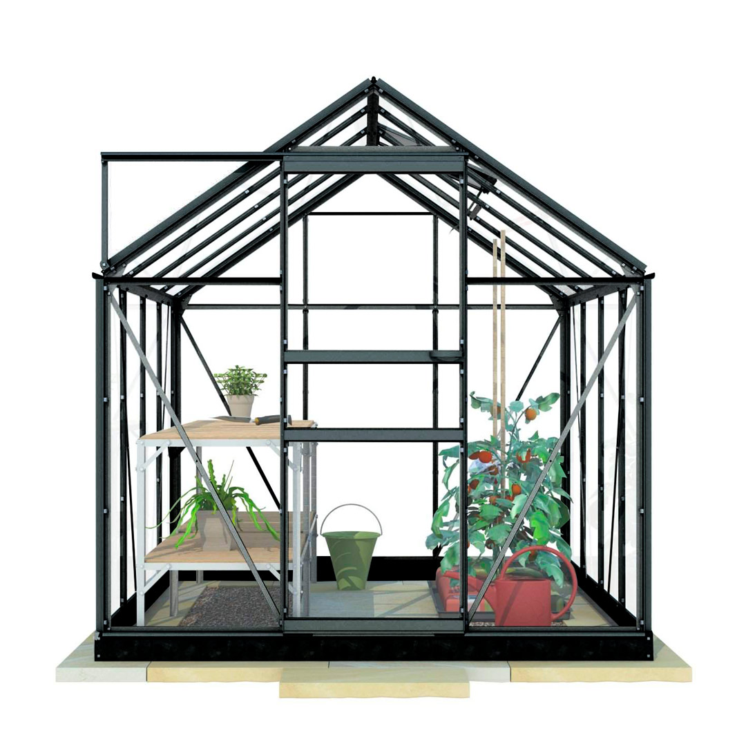 Lykke Kasvihuone PC 5m2 black | Kasvihuoneet