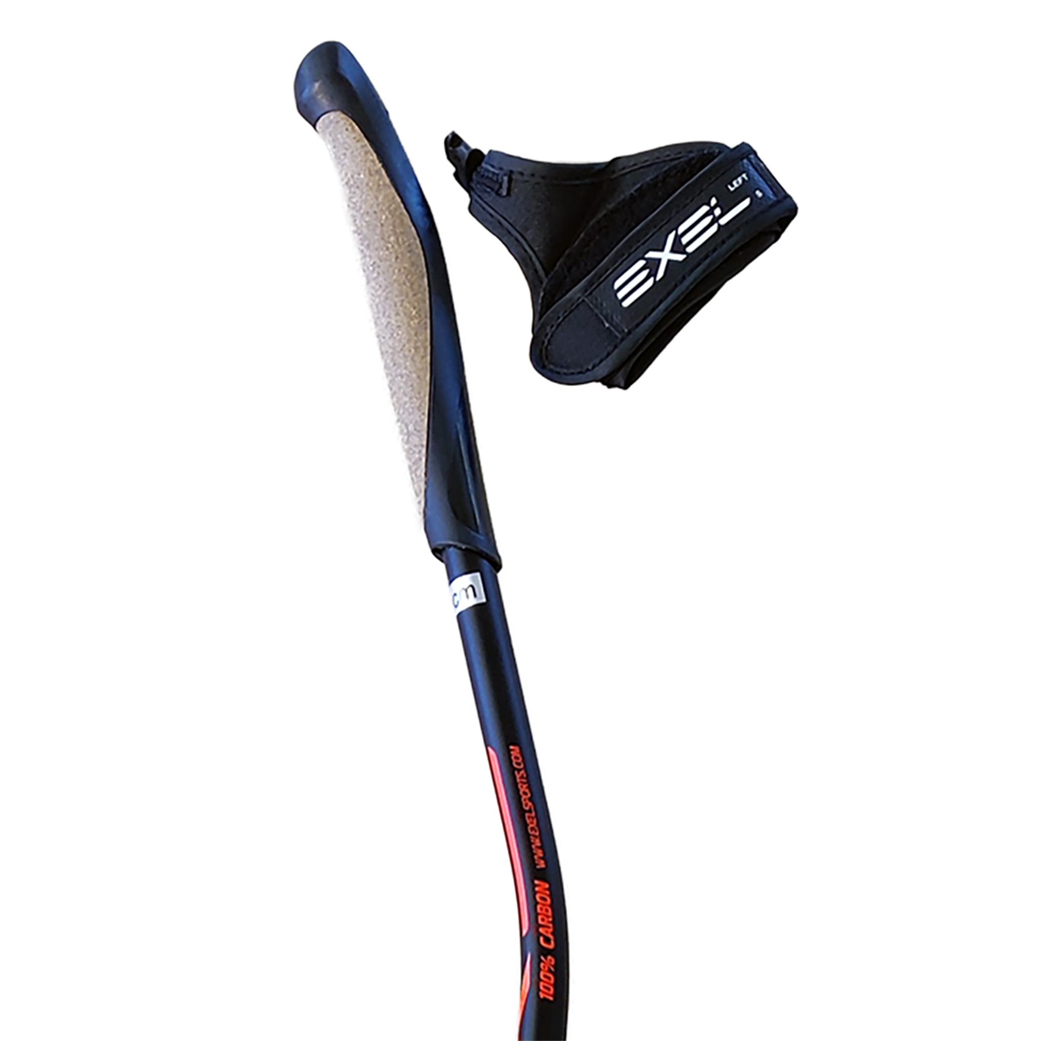 Exel Nordic Pro Curve Oeb Qr Stav for stavgang, Svart/Rød