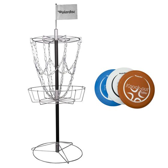 Polardisc Starter Sett med Disc Golf Kurv