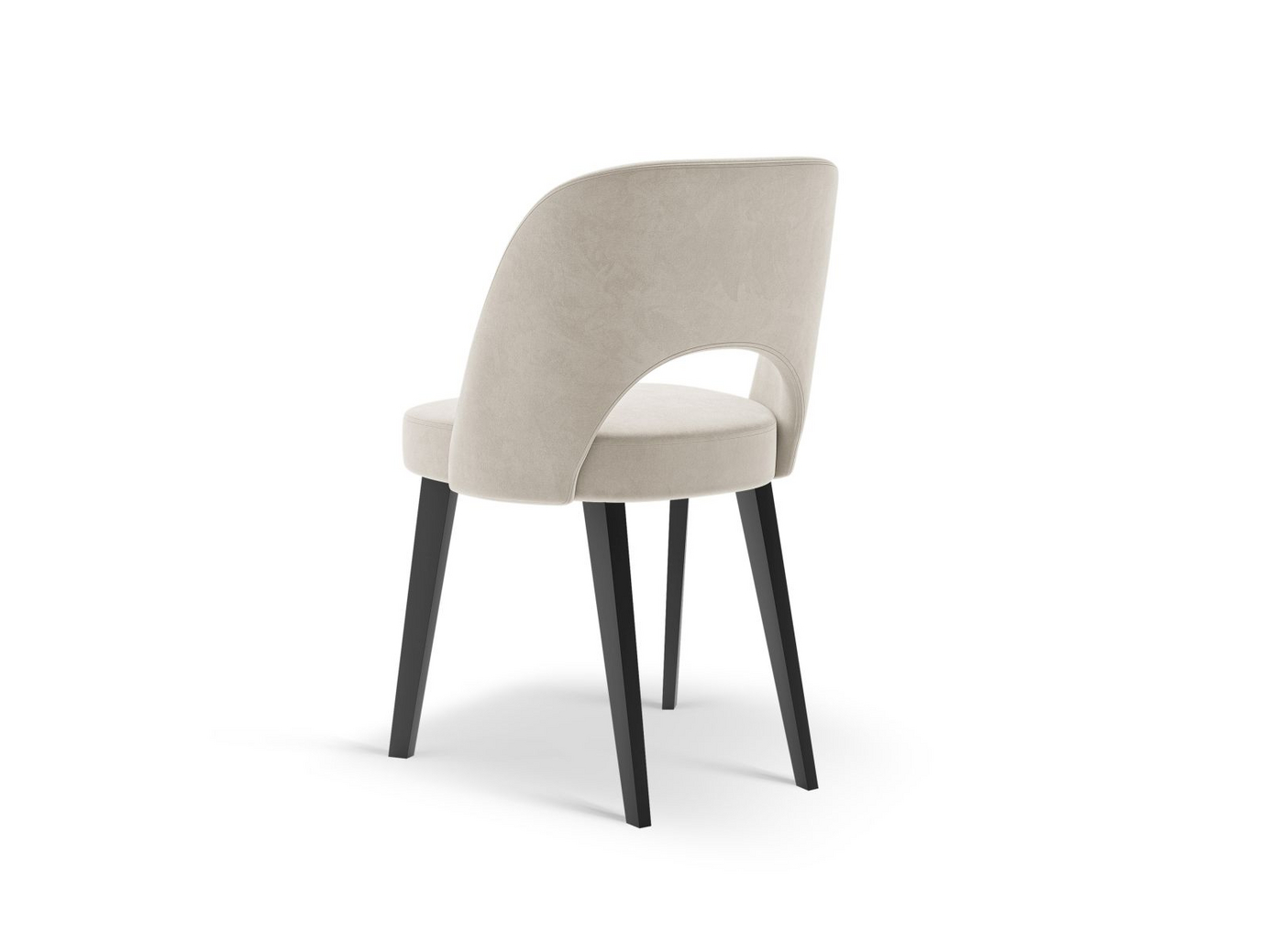 Cosmopolitan Design fløyelsstol, "Bowe", 1-seter, 56 × 52 × 83 cm, Magic Velvet, svarte treben