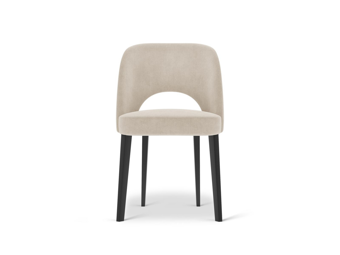 Cosmopolitan Design stol, "Bowe", 1-seter, 56 × 52 × 83 cm, Rebel, svarte treben