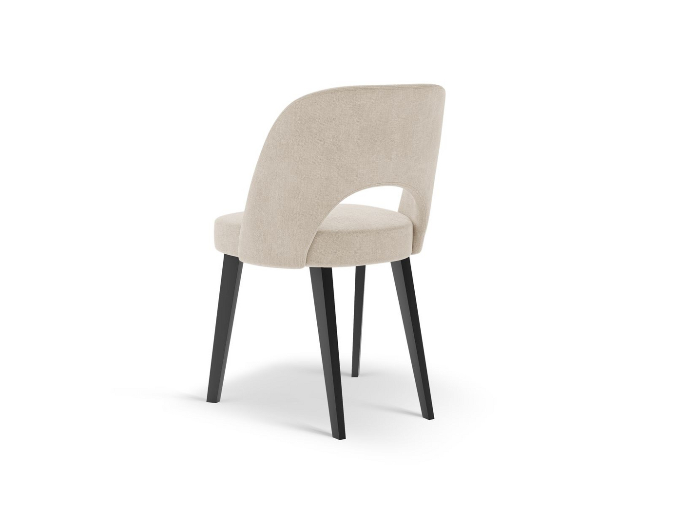 Cosmopolitan Design stol, "Bowe", 1-seter, 56 × 52 × 83 cm, Rebel, svarte treben