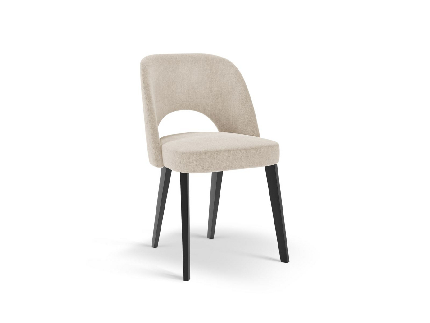 Cosmopolitan Design stol, "Bowe", 1-seter, 56 × 52 × 83 cm, Rebel, svarte treben