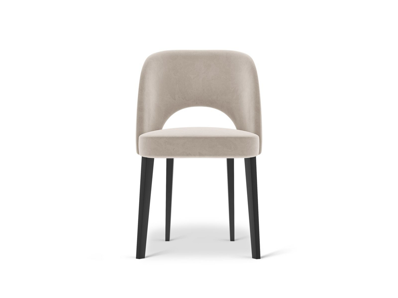 Cosmopolitan Design fløyelsstol, "Bowe", 1-seter, 56 × 52 × 83 cm, Salvador, svarte treben