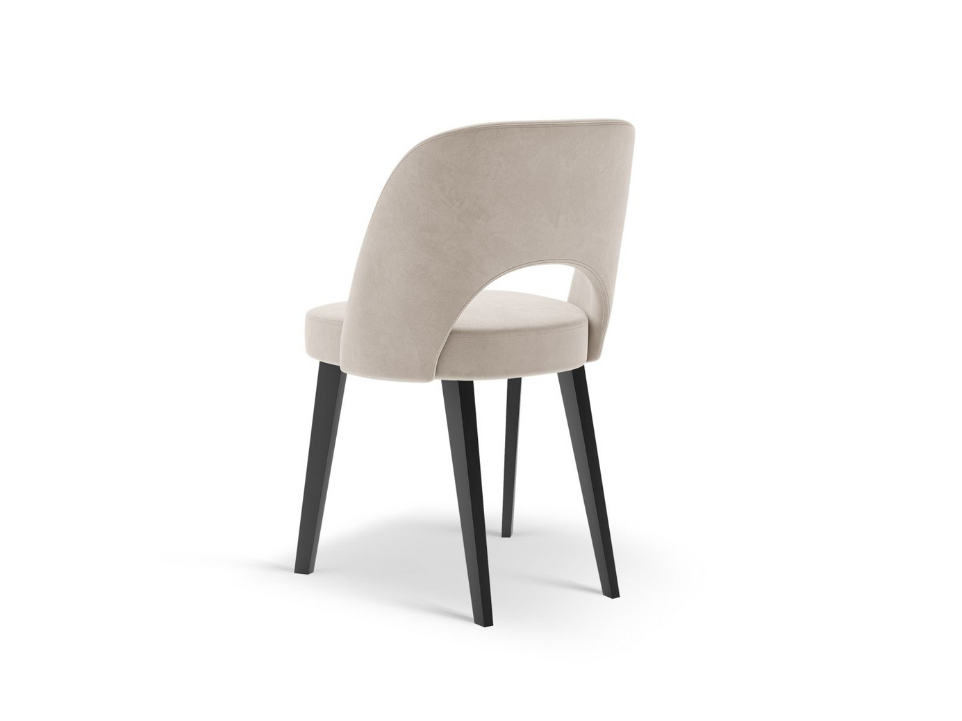 Cosmopolitan Design fløyelsstol, "Bowe", 1-seter, 56 × 52 × 83 cm, Salvador, svarte treben