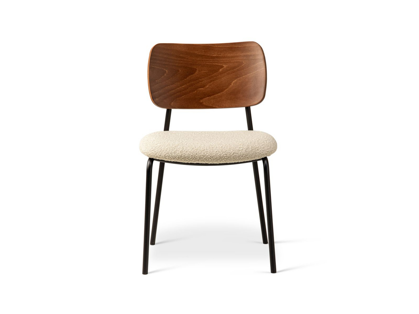 Cosmopolitan Design bouclé-stoler, 2 stk., "Dina", 1-seter, 49 × 47 × 79 cm, Baloo, svarte metallben