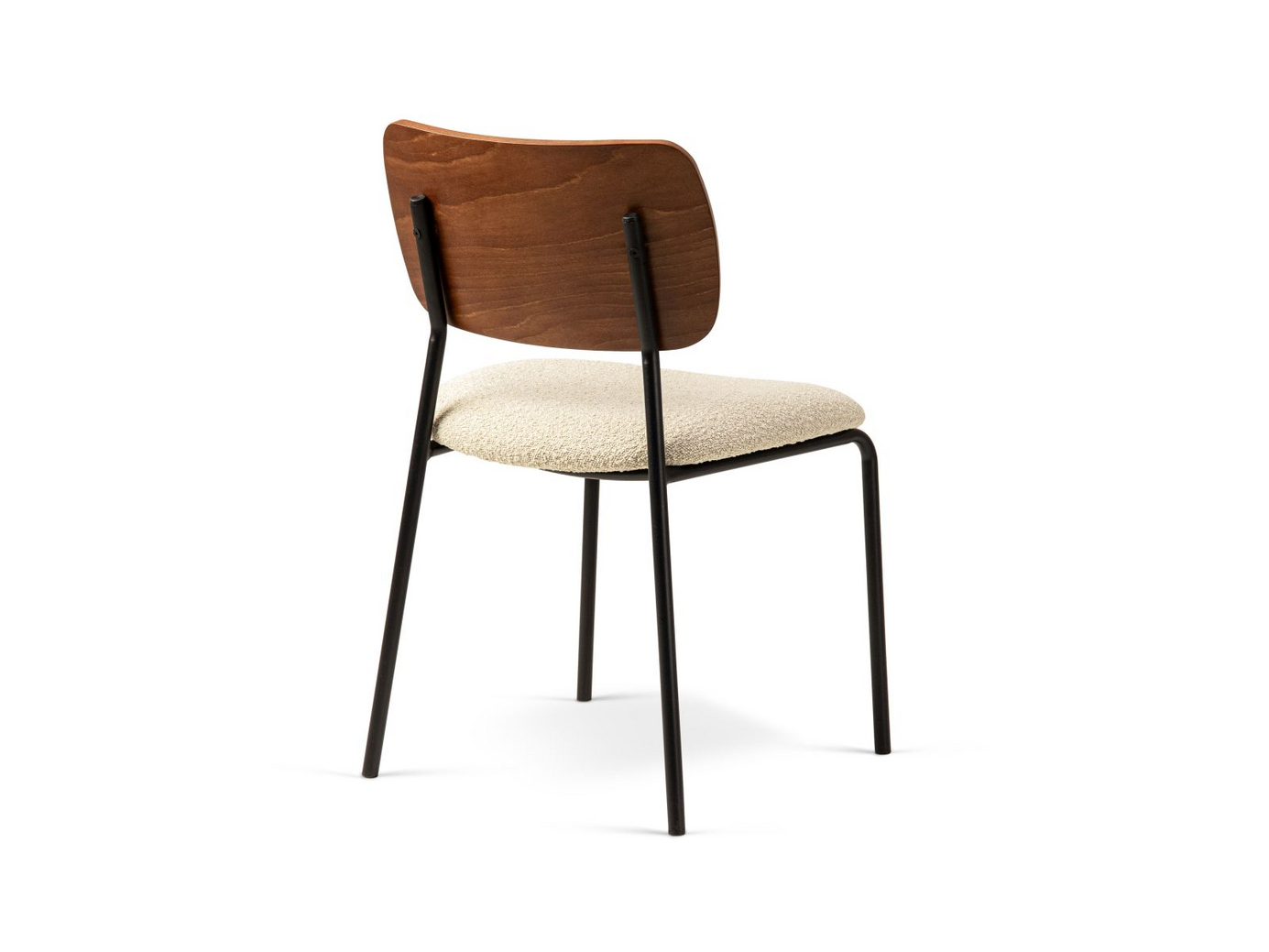 Cosmopolitan Design bouclé-stoler, 2 stk., "Dina", 1-seter, 49 × 47 × 79 cm, Baloo, svarte metallben