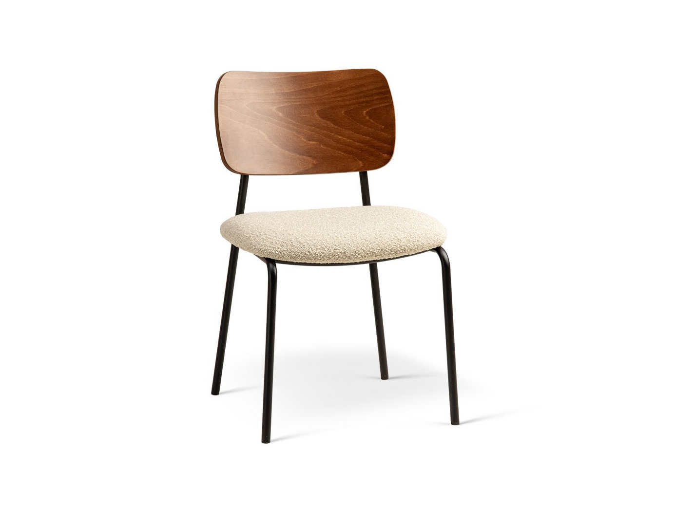 Cosmopolitan Design bouclé-stoler, 2 stk., "Dina", 1-seter, 49 × 47 × 79 cm, Baloo, svarte metallben