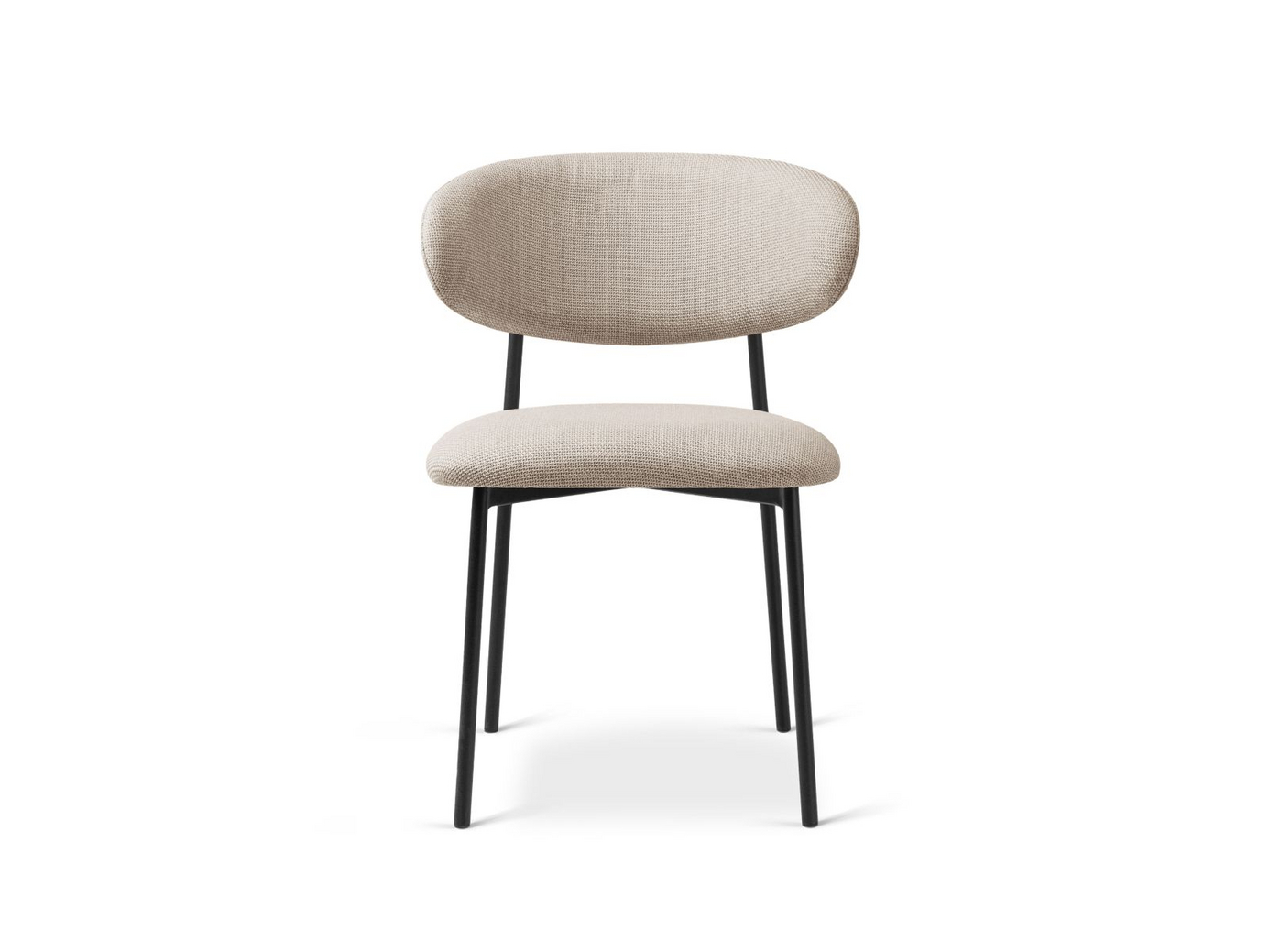 Cosmopolitan Design stoler, 2 stk., "Nina", 1-seter, 55 × 52 × 78 cm, Bjorn, svarte metallben