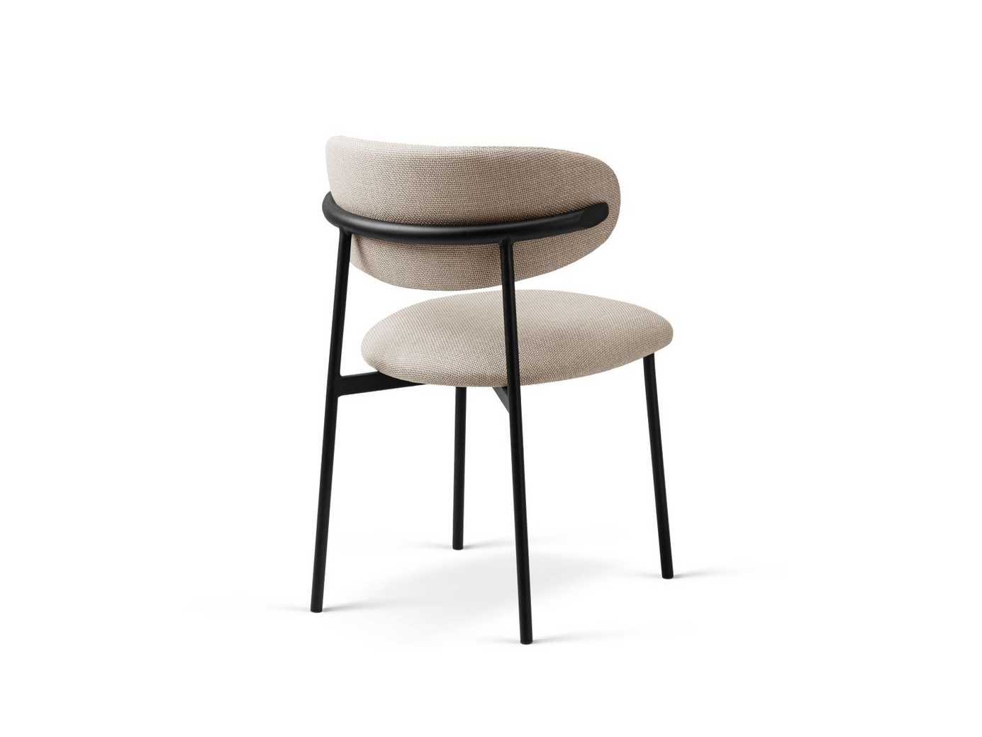 Cosmopolitan Design stoler, 2 stk., "Nina", 1-seter, 55 × 52 × 78 cm, Bjorn, svarte metallben