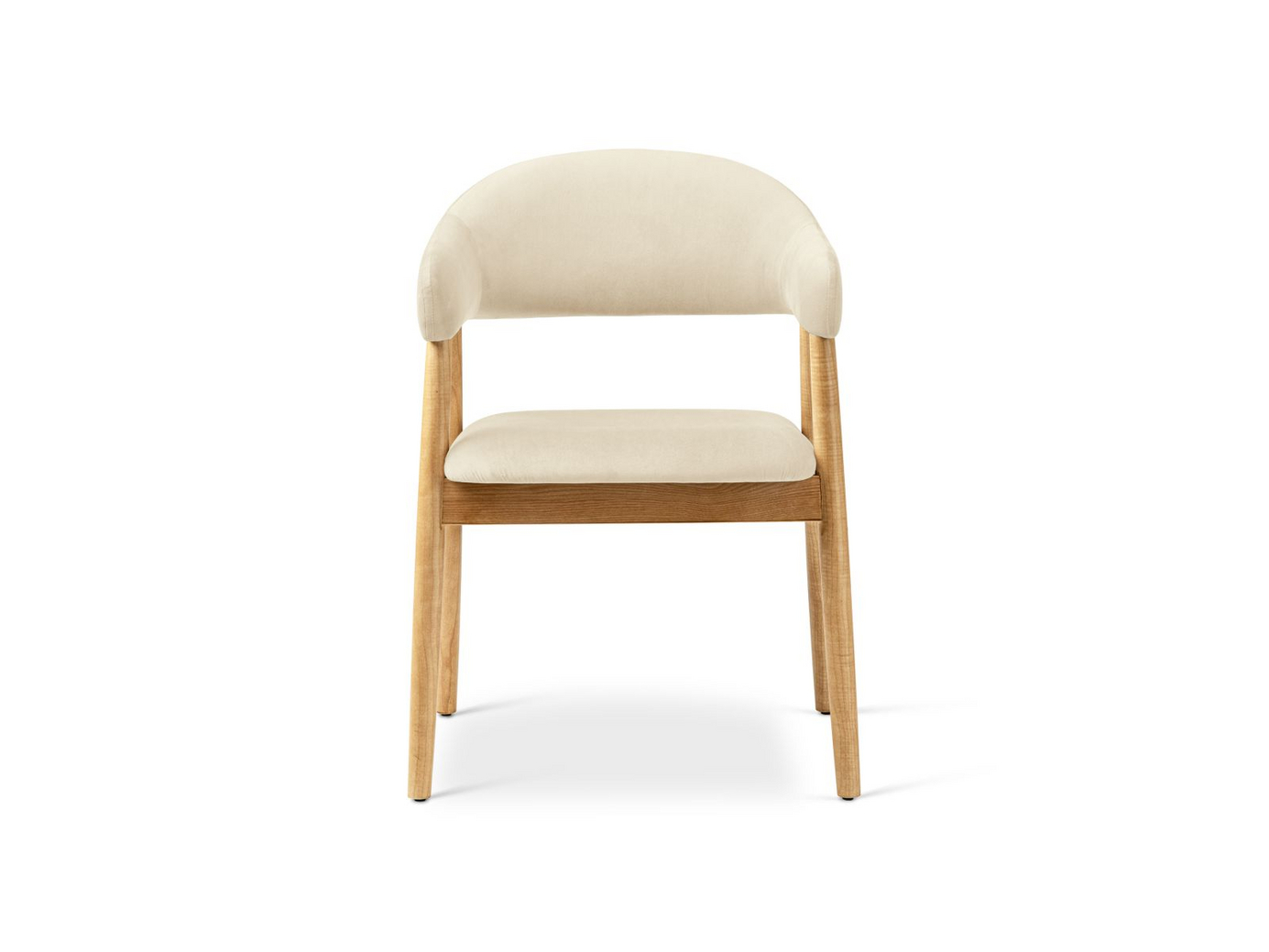 Cosmopolitan Design fløyelsstoler, 2 stk., "Adra", 1-seter, 56 × 59 × 77 cm, Magic Velvet, ben i naturlig bøk