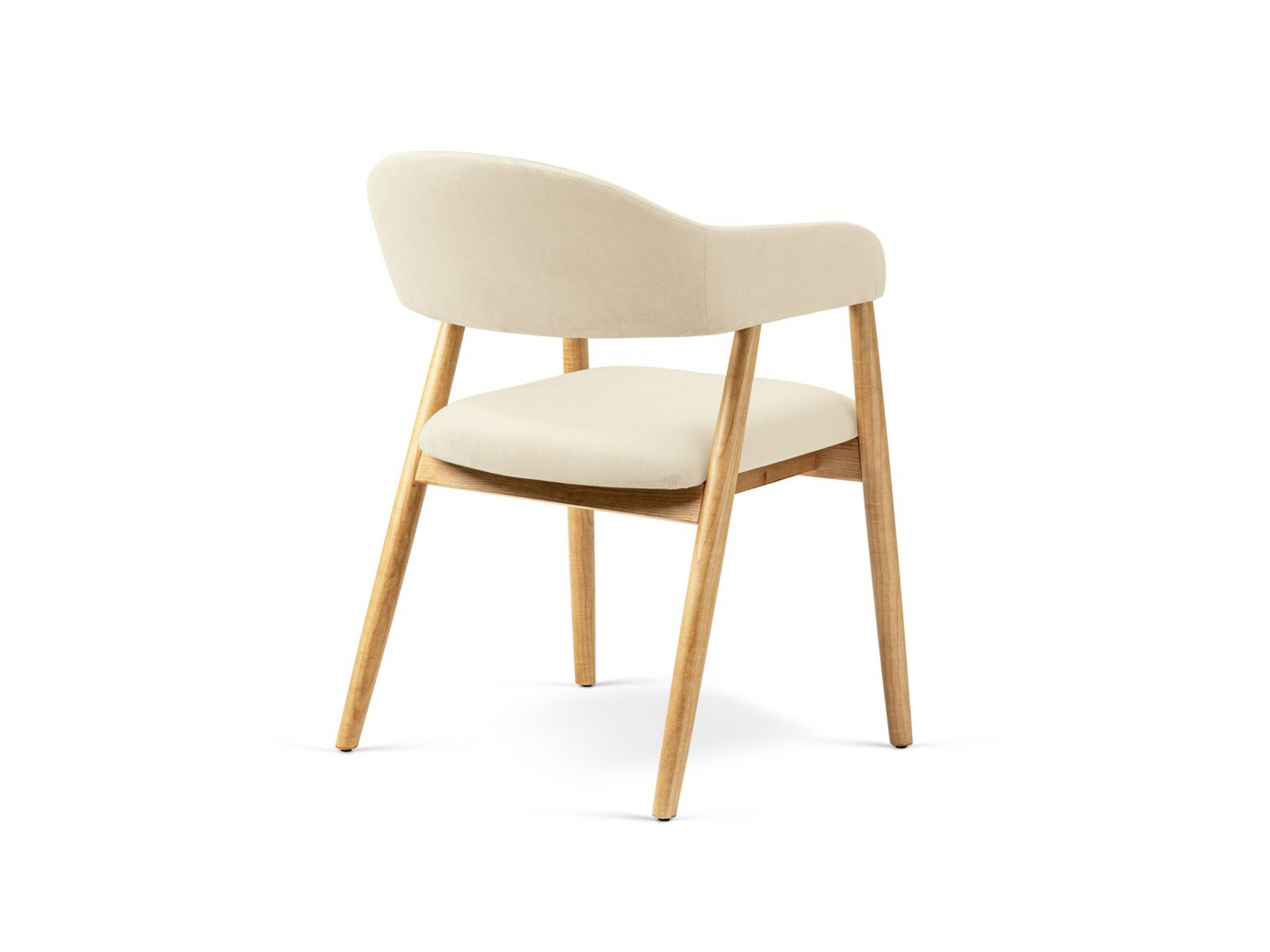 Cosmopolitan Design fløyelsstoler, 2 stk., "Adra", 1-seter, 56 × 59 × 77 cm, Magic Velvet, ben i naturlig bøk