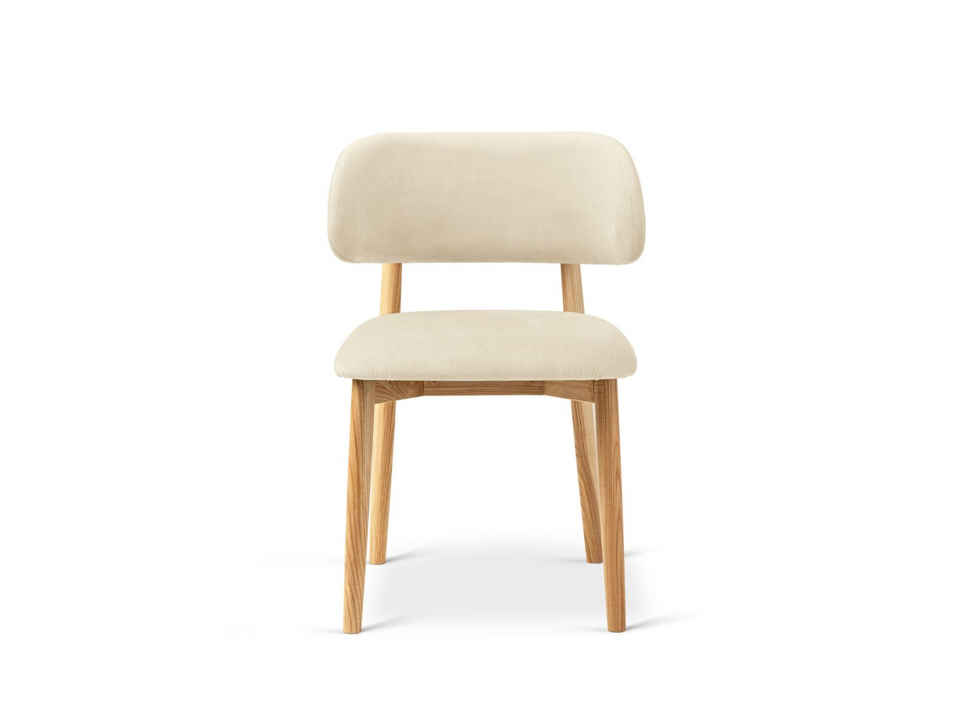 Cosmopolitan Design fløyelsstoler, 2 stk., "Evan", 1-seter, 49,5 × 51 × 77 cm, Magic Velvet, ben i naturlig bøk