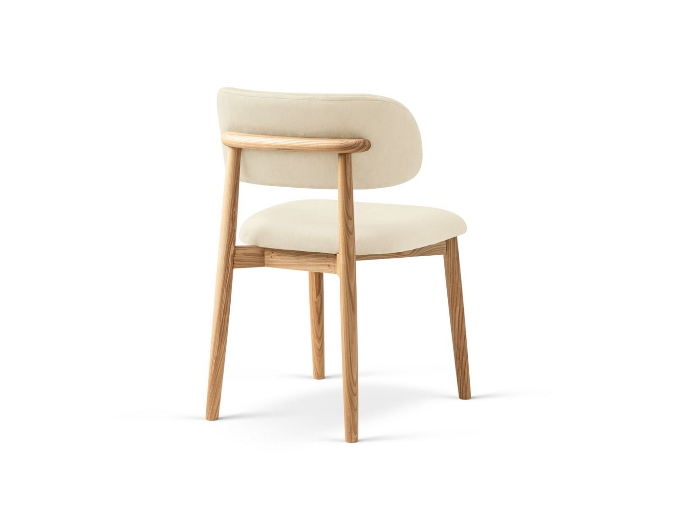 Cosmopolitan Design fløyelsstoler, 2 stk., "Evan", 1-seter, 49,5 × 51 × 77 cm, Magic Velvet, ben i naturlig bøk