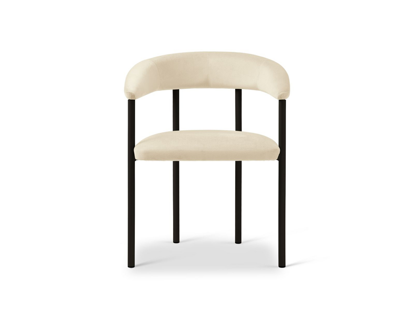 Cosmopolitan Design fløyelsstoler, 2 stk., "Lea", 1-seter, 56,5 × 53,5 × 74 cm, Magic Velvet, svarte ben