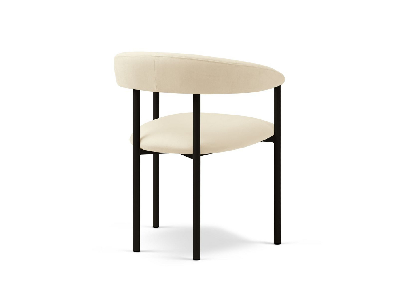 Cosmopolitan Design fløyelsstoler, 2 stk., "Lea", 1-seter, 56,5 × 53,5 × 74 cm, Magic Velvet, svarte ben