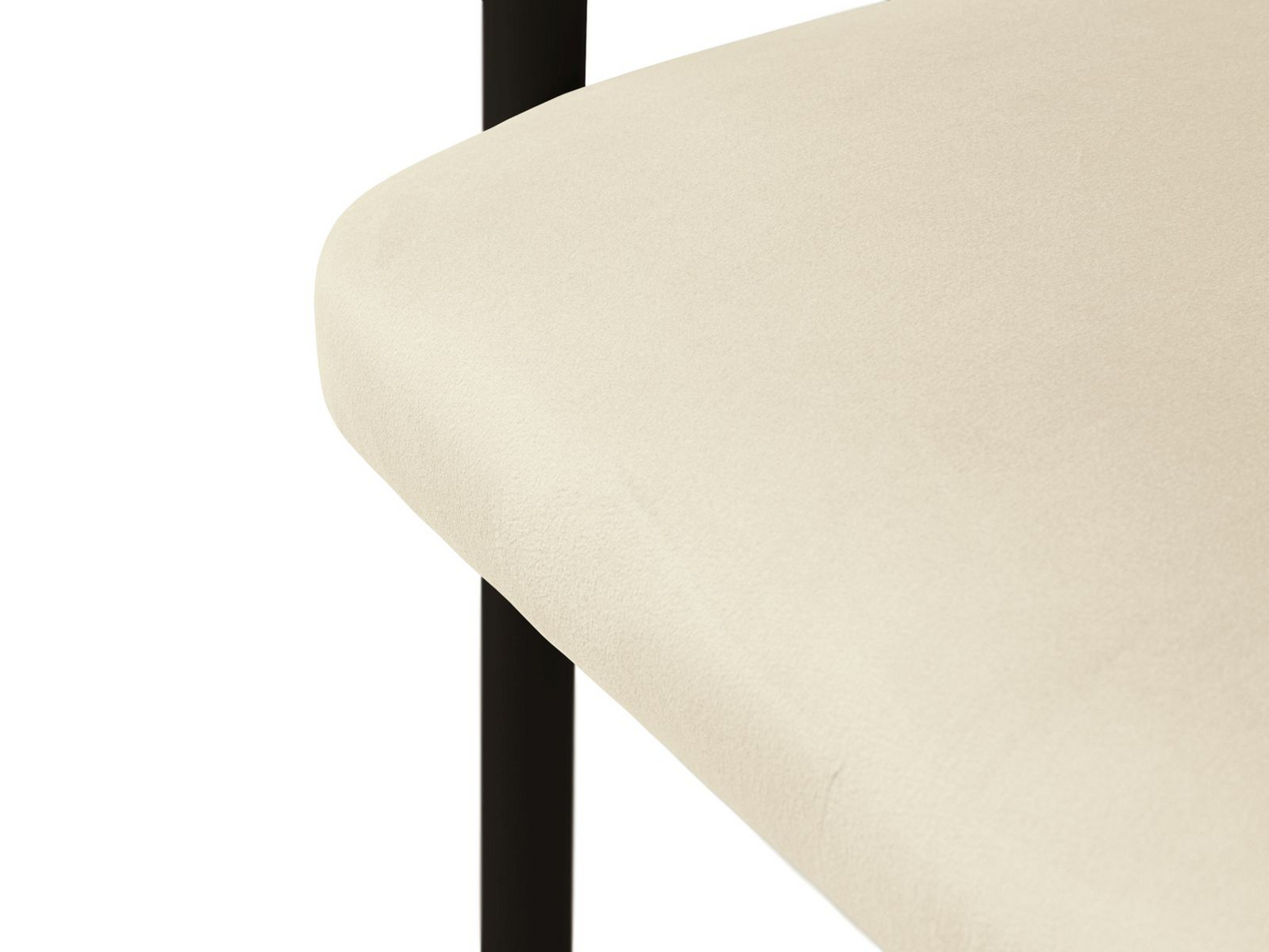 Cosmopolitan Design fløyelsstoler, 2 stk., "Lea", 1-seter, 56,5 × 53,5 × 74 cm, Magic Velvet, svarte ben
