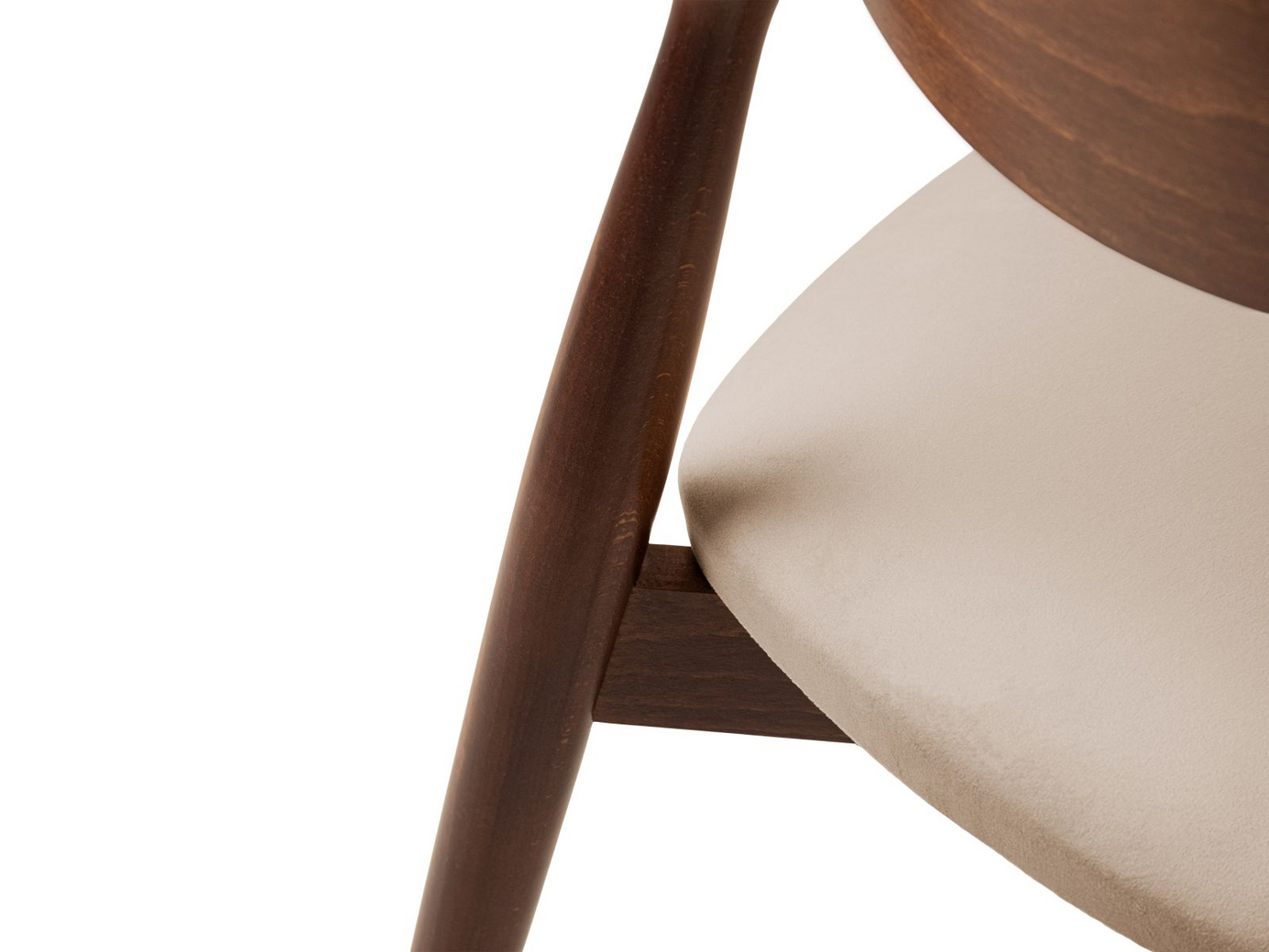 Cosmopolitan Design fløyelsstoler, 2 stk., "Leon", 1-seter, 47,5 × 48 × 79 cm, Magic Velvet, valnøttben