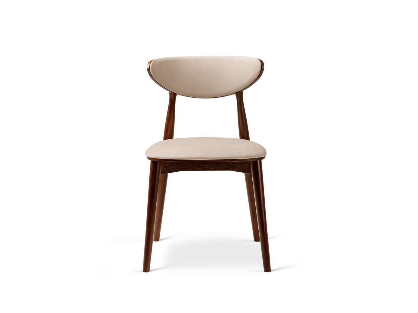Cosmopolitan Design fløyelsstoler, 2 stk., "Rina", 1-seter, 47,5 × 48 × 79 cm, Magic Velvet, valnøttben