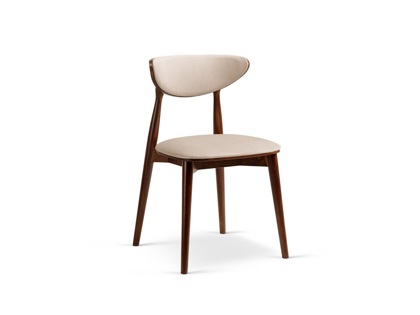 Cosmopolitan Design fløyelsstoler, 2 stk., "Rina", 1-seter, 47,5 × 48 × 79 cm, Magic Velvet, valnøttben