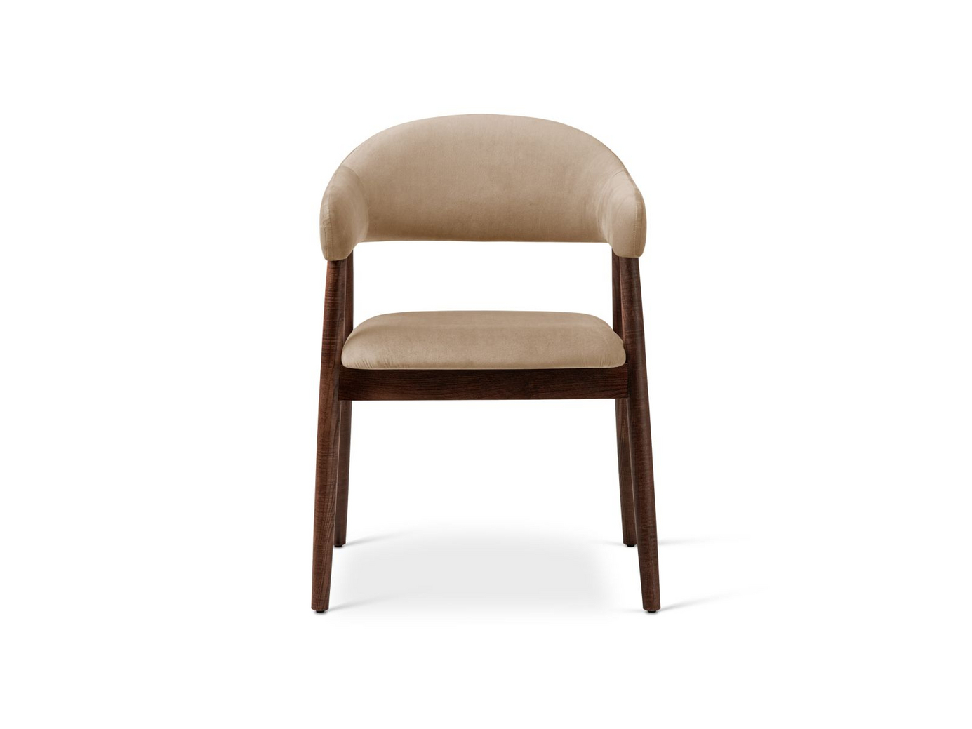 Cosmopolitan Design fløyelsstoler, 2 stk., "Adra", 1-seter, 56 × 59 × 77 cm, Magic Velvet, ben i svart bøk