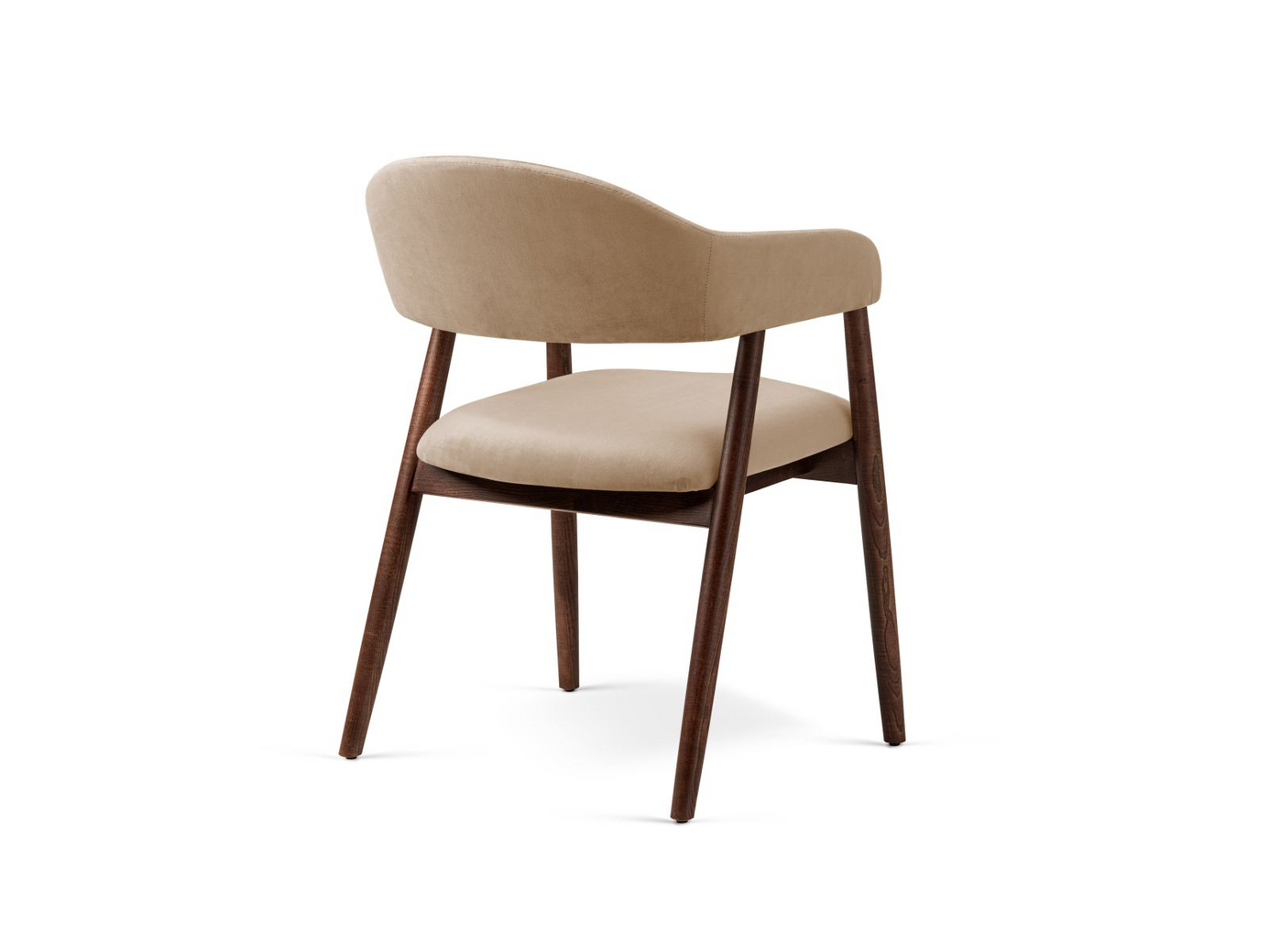Cosmopolitan Design fløyelsstoler, 2 stk., "Adra", 1-seter, 56 × 59 × 77 cm, Magic Velvet, ben i svart bøk