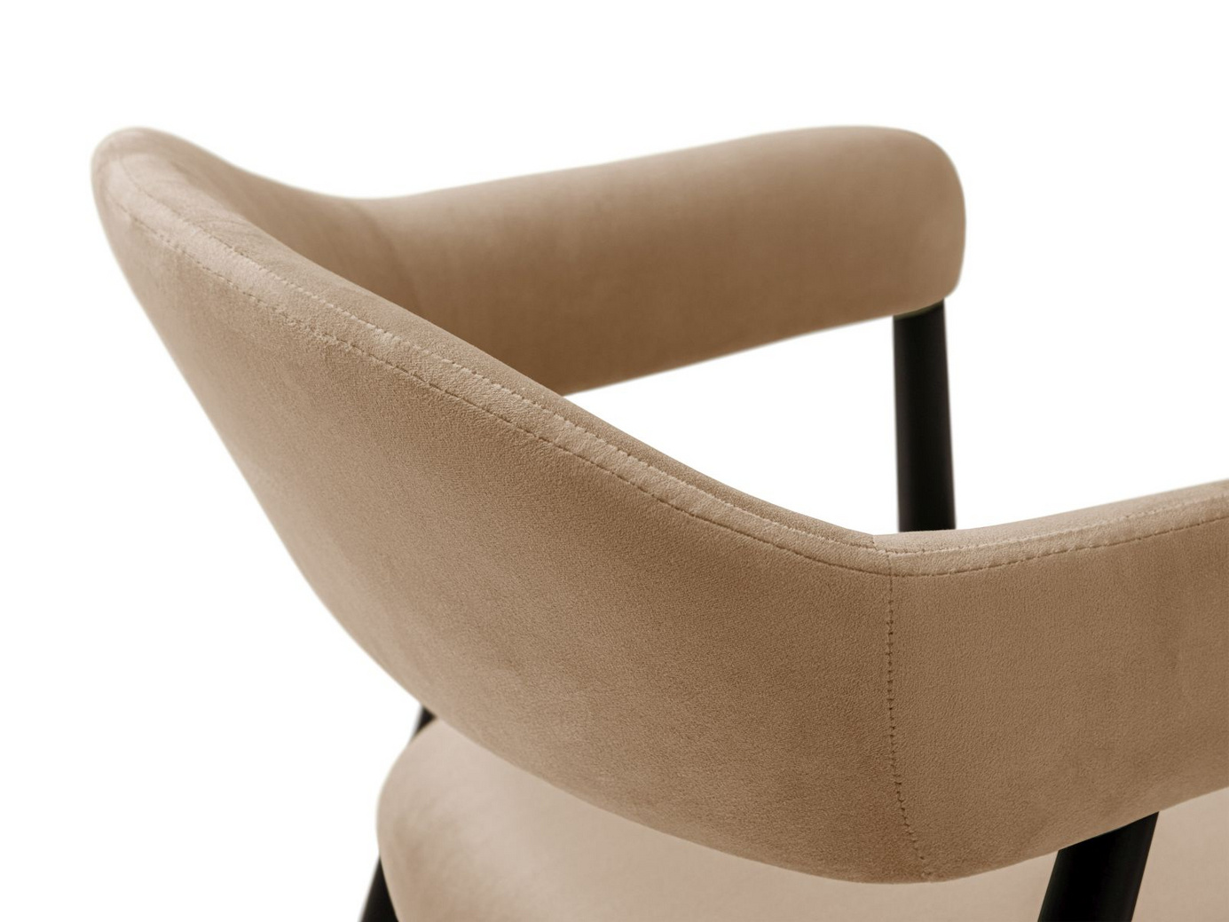 Cosmopolitan Design fløyelsstoler, 2 stk., "Adra", 1-seter, 56 × 59 × 77 cm, Magic Velvet, ben i svart bøk