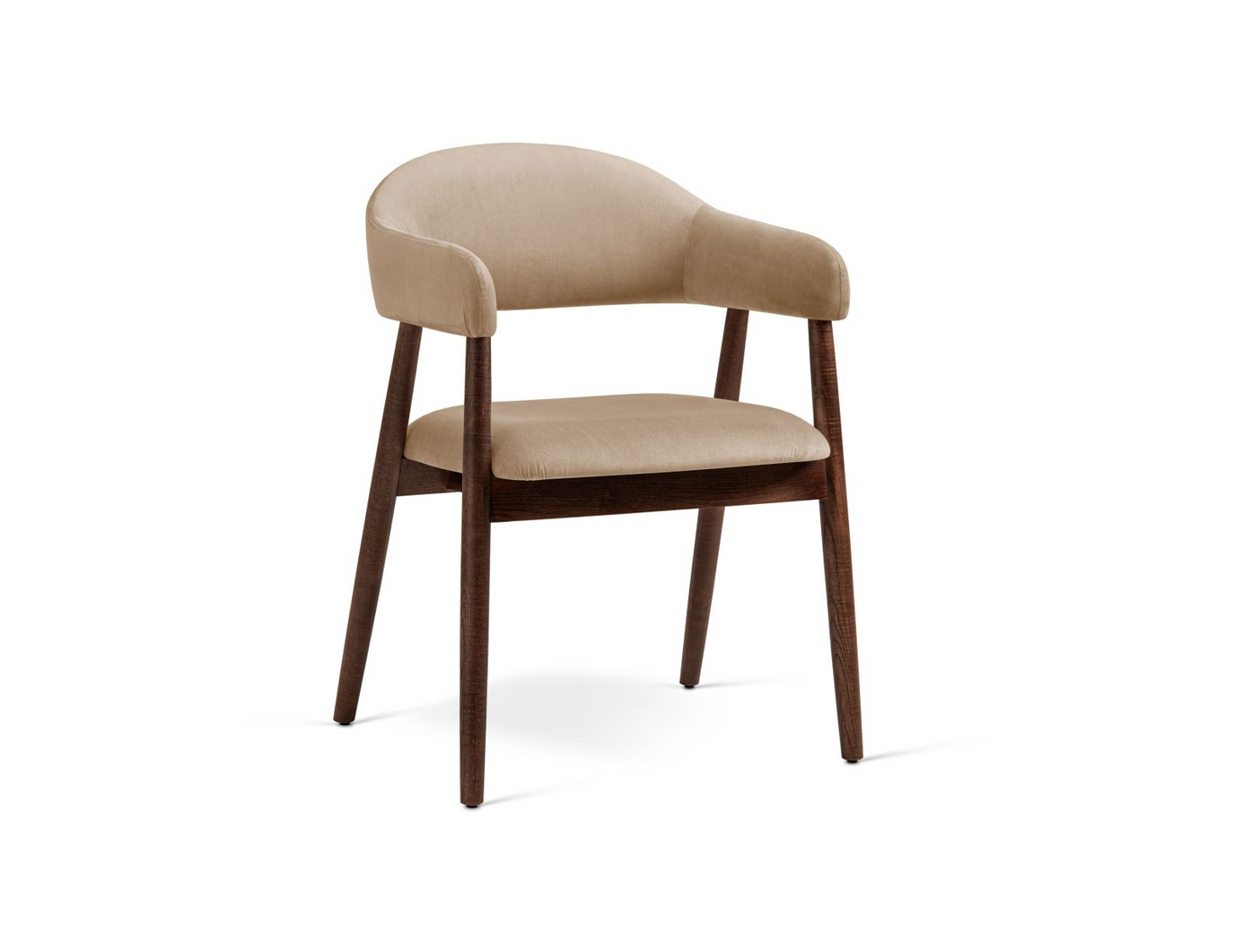 Cosmopolitan Design fløyelsstoler, 2 stk., "Adra", 1-seter, 56 × 59 × 77 cm, Magic Velvet, ben i svart bøk