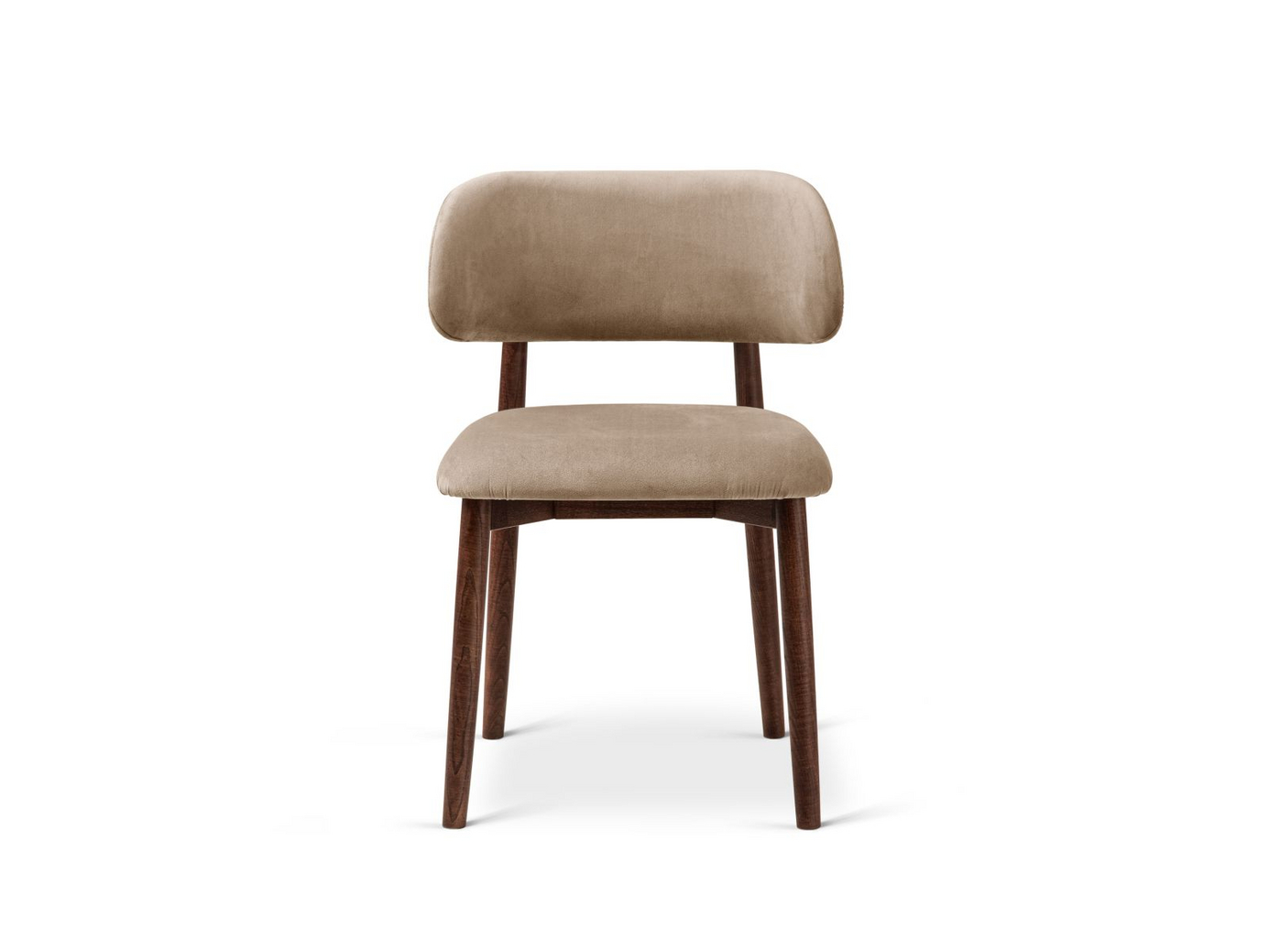 Cosmopolitan Design fløyelsstoler, 2 stk., "Evan", 1-seter, 49,5 × 51 × 77 cm, Magic Velvet, valnøttben