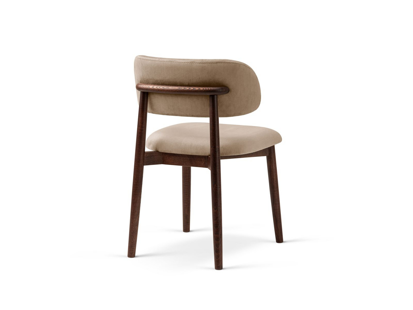 Cosmopolitan Design fløyelsstoler, 2 stk., "Evan", 1-seter, 49,5 × 51 × 77 cm, Magic Velvet, valnøttben
