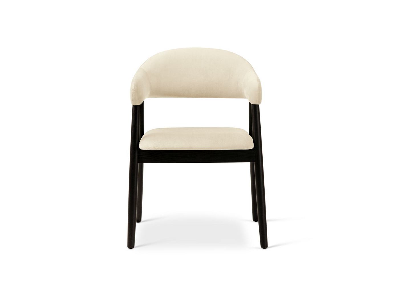 Cosmopolitan Design fløyelsstoler, 2 stk., "Adra", 1-seter, 56 × 59 × 77 cm, Magic Velvet, valnøttben