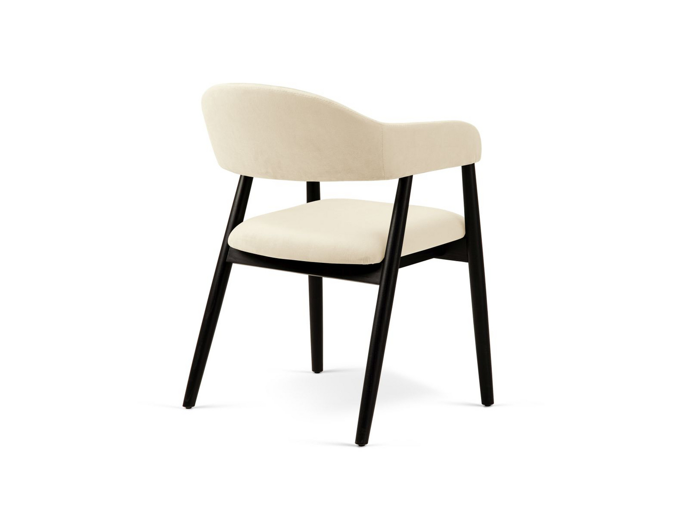Cosmopolitan Design fløyelsstoler, 2 stk., "Adra", 1-seter, 56 × 59 × 77 cm, Magic Velvet, valnøttben