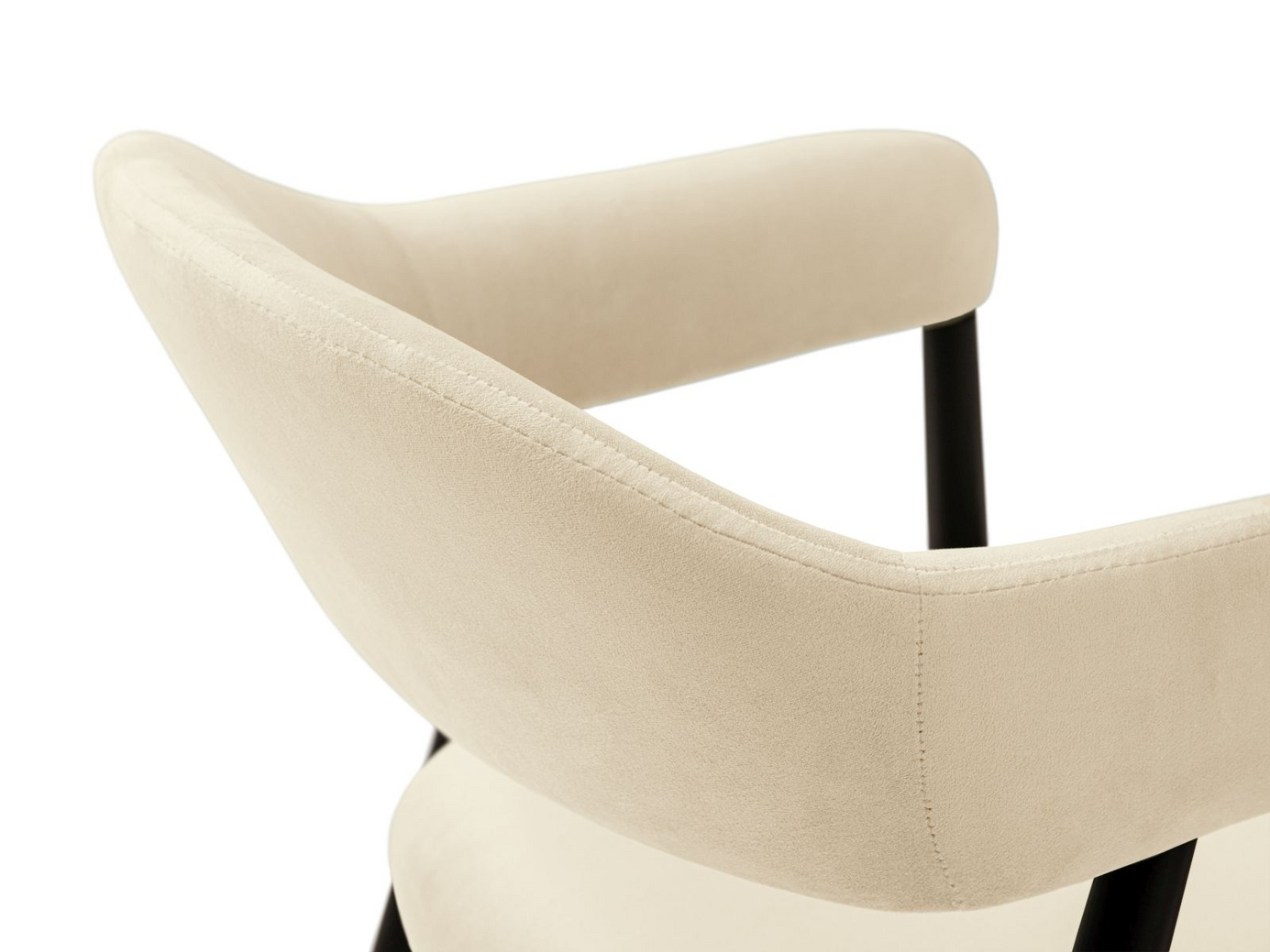 Cosmopolitan Design fløyelsstoler, 2 stk., "Adra", 1-seter, 56 × 59 × 77 cm, Magic Velvet, valnøttben