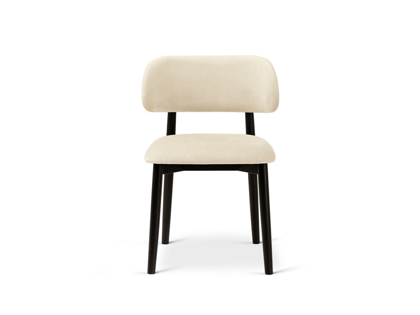 Cosmopolitan Design fløyelsstoler, 2 stk., "Evan", 1-seter, 49,5 × 51 × 77 cm, Magic Velvet, ben i svart bøk