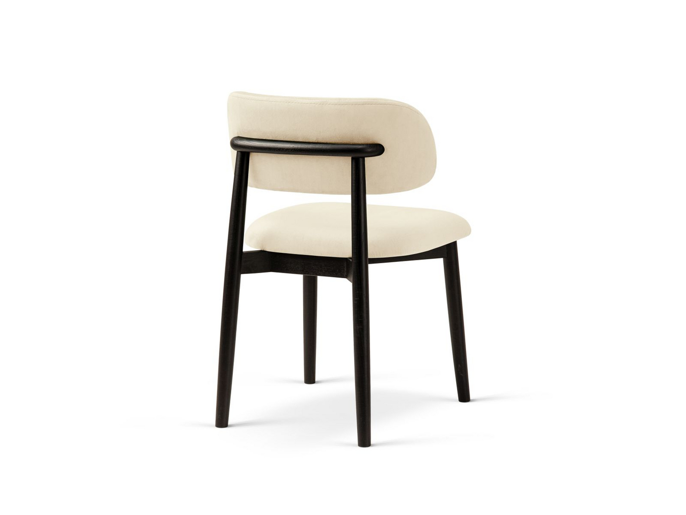 Cosmopolitan Design fløyelsstoler, 2 stk., "Evan", 1-seter, 49,5 × 51 × 77 cm, Magic Velvet, ben i svart bøk