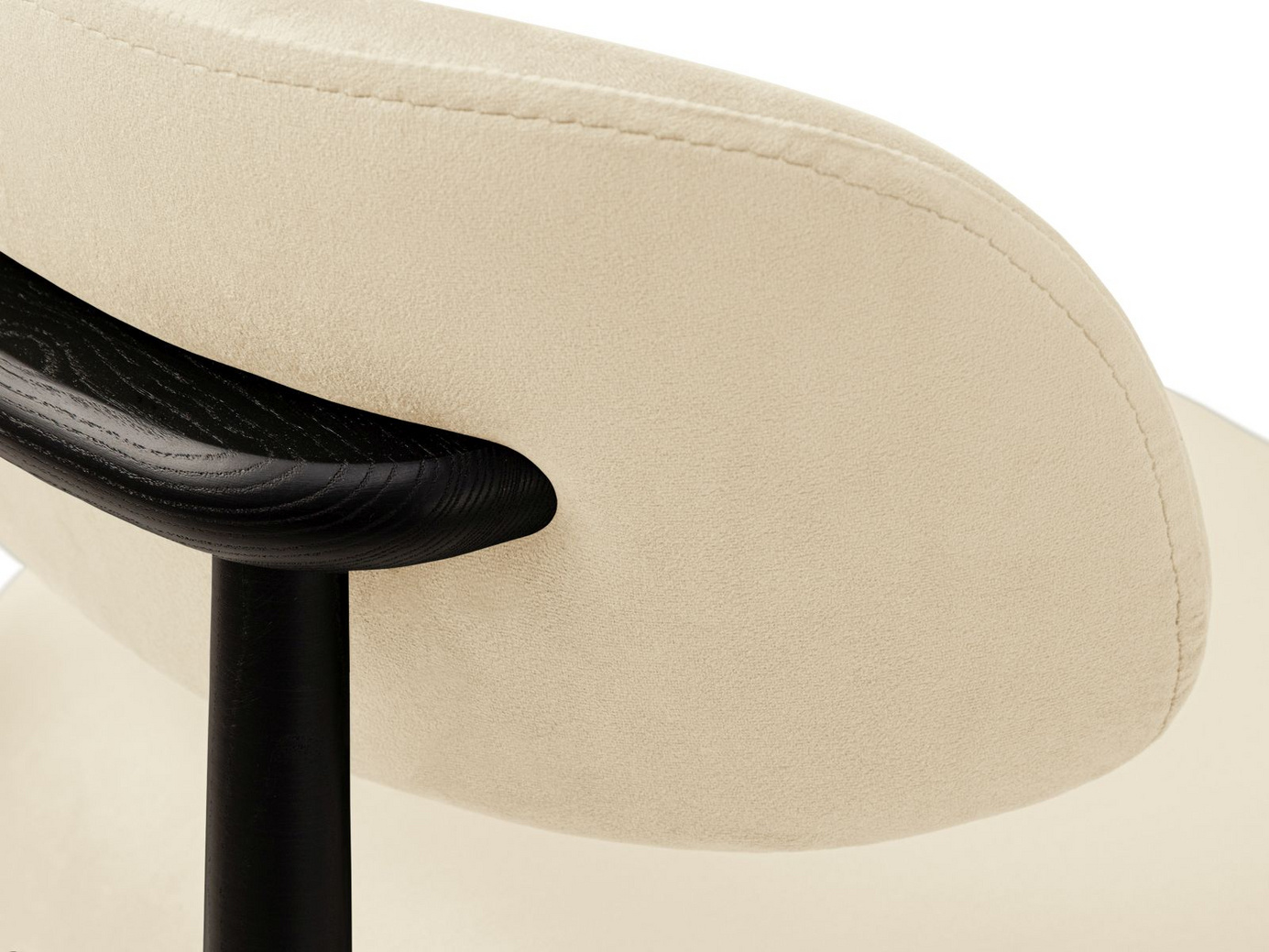 Cosmopolitan Design fløyelsstoler, 2 stk., "Evan", 1-seter, 49,5 × 51 × 77 cm, Magic Velvet, ben i svart bøk
