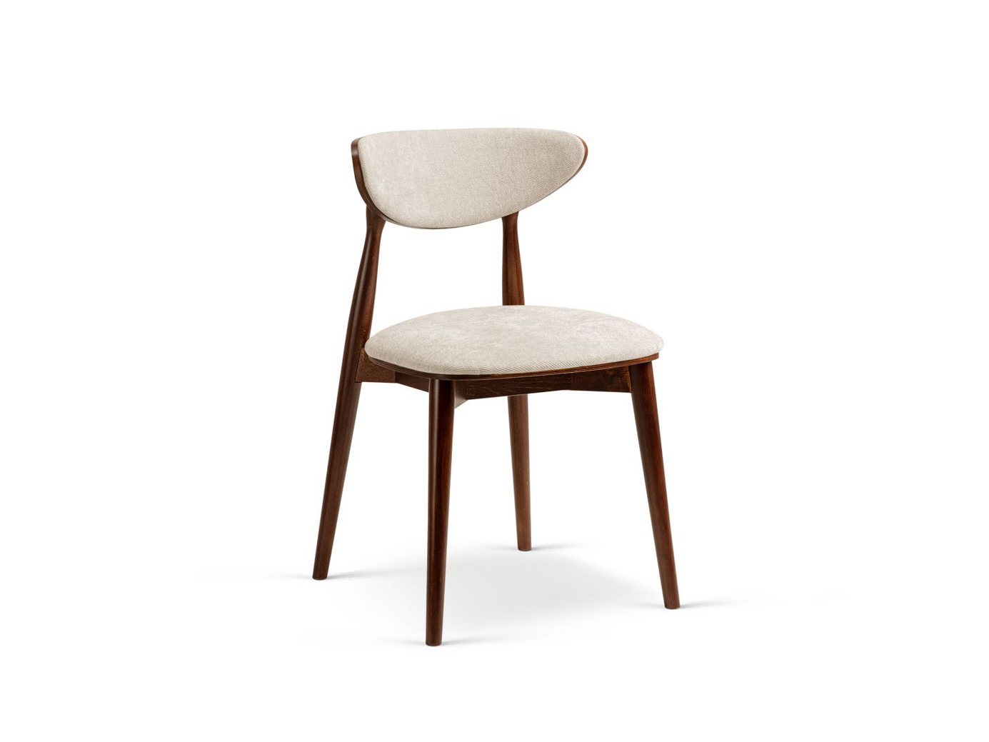 Cosmopolitan Design stoler, 2 stk., "Rina", 1-seter, 47,5 × 48 × 79 cm, Rebel, valnøttben