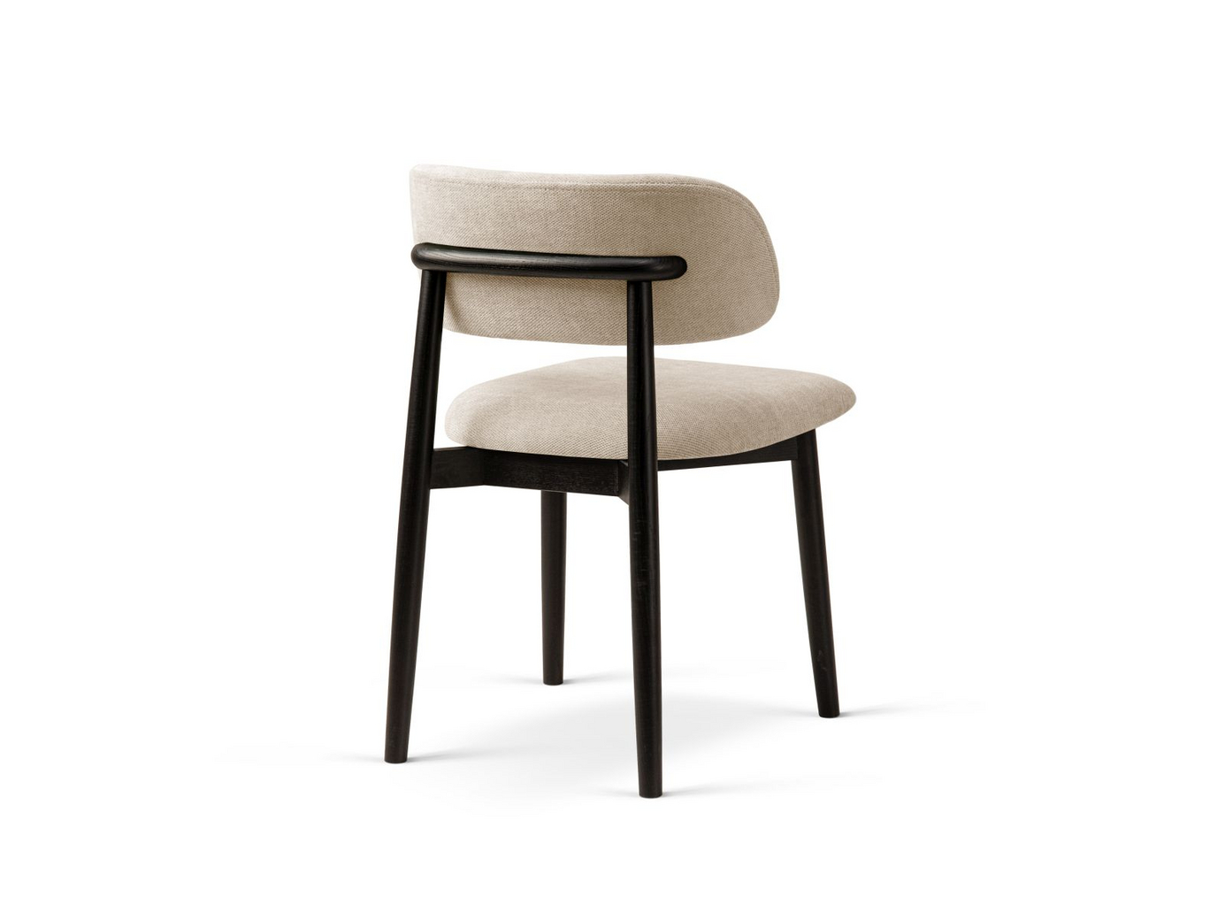 Cosmopolitan Design stoler, 2 stk., "Evan", 1-seter, 49,5 × 51 × 77 cm, Rebel, ben i svart bøk