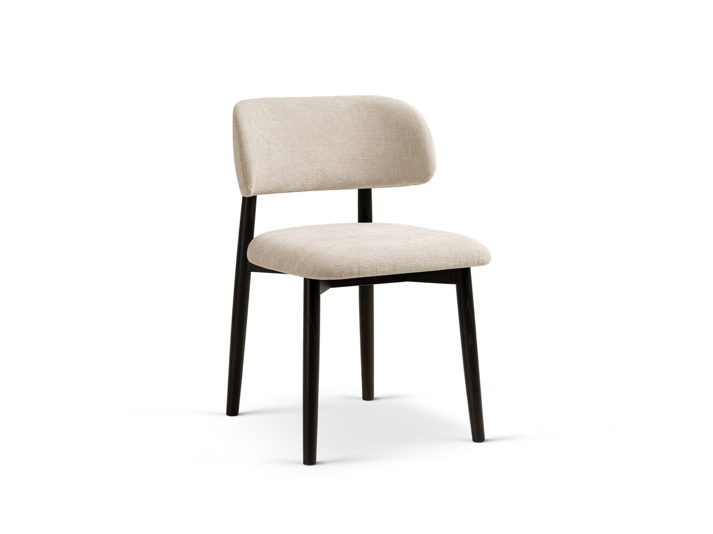 Cosmopolitan Design stoler, 2 stk., "Evan", 1-seter, 49,5 × 51 × 77 cm, Rebel, ben i svart bøk