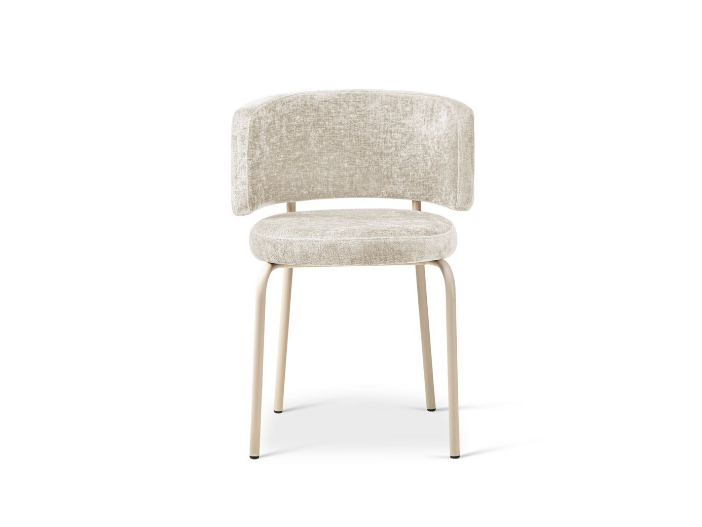 Cosmopolitan Design stoler, 2 stk., "Dora", 1-seter, 58 × 57 × 75 cm, Perfect Harmony, kremfargede ben