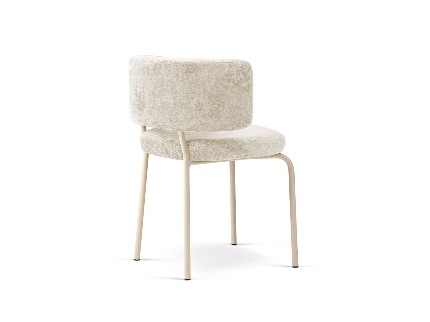 Cosmopolitan Design stoler, 2 stk., "Dora", 1-seter, 58 × 57 × 75 cm, Perfect Harmony, kremfargede ben