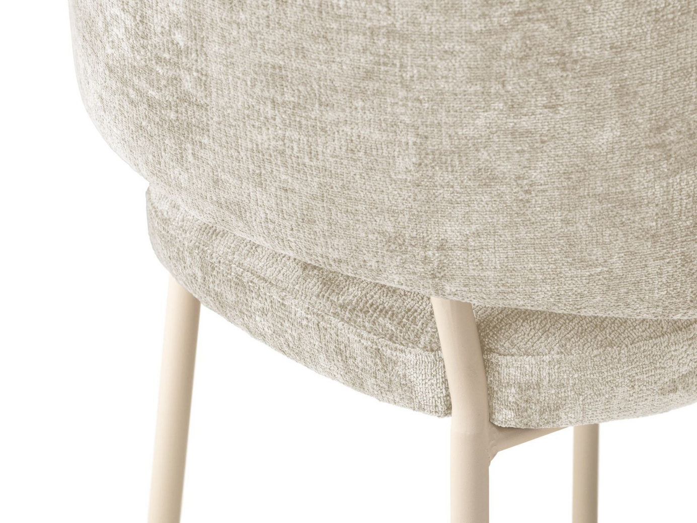 Cosmopolitan Design stoler, 2 stk., "Dora", 1-seter, 58 × 57 × 75 cm, Perfect Harmony, kremfargede ben