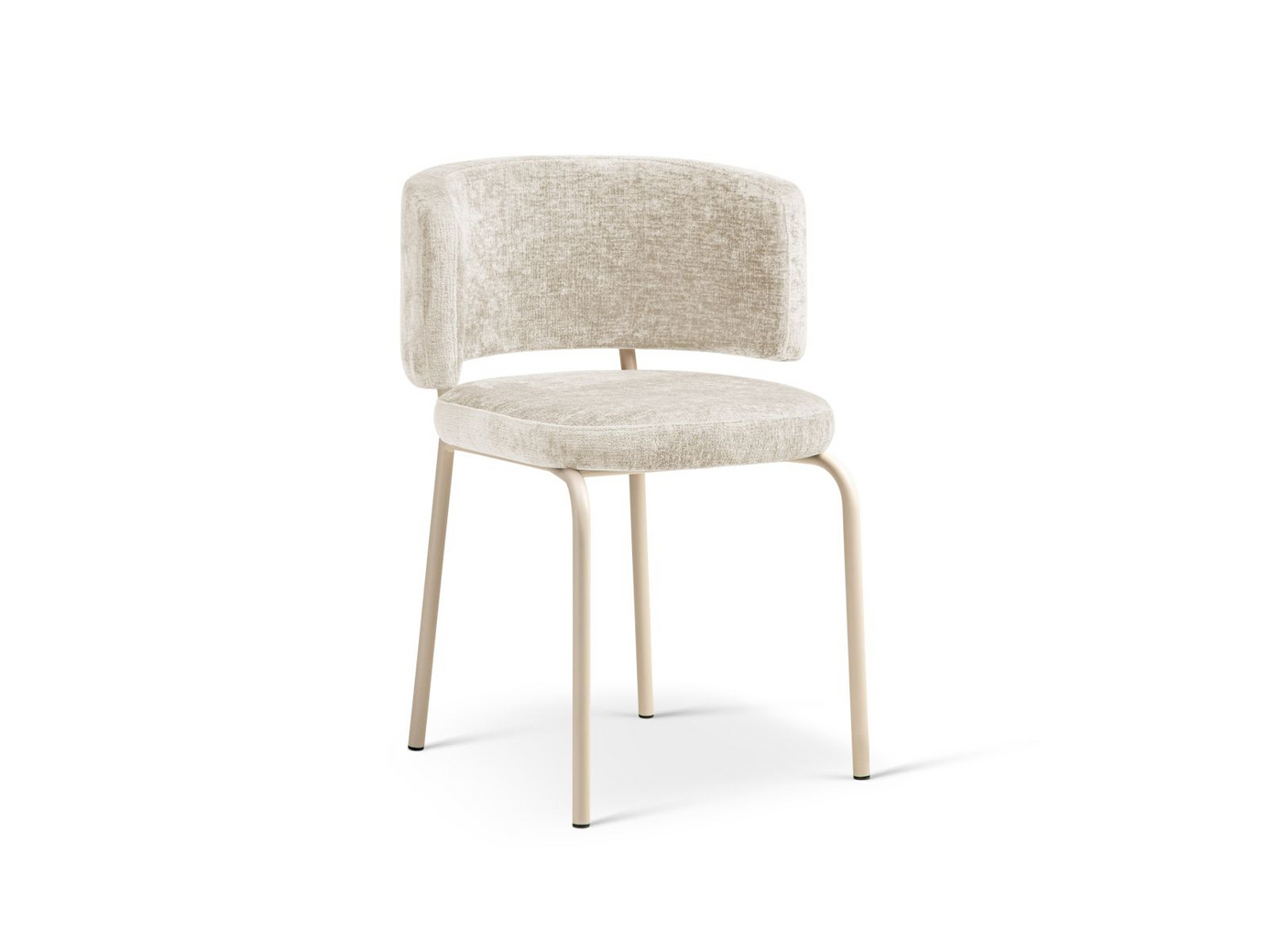Cosmopolitan Design stoler, 2 stk., "Dora", 1-seter, 58 × 57 × 75 cm, Perfect Harmony, kremfargede ben