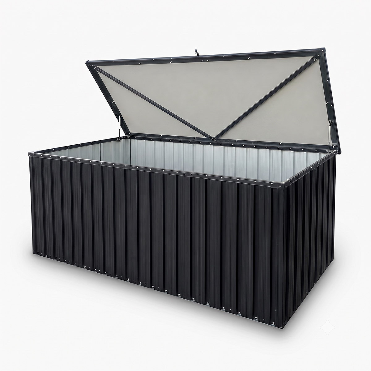 Fornorth Utendørs Putekasse 172x78x73cm 814L, Svart