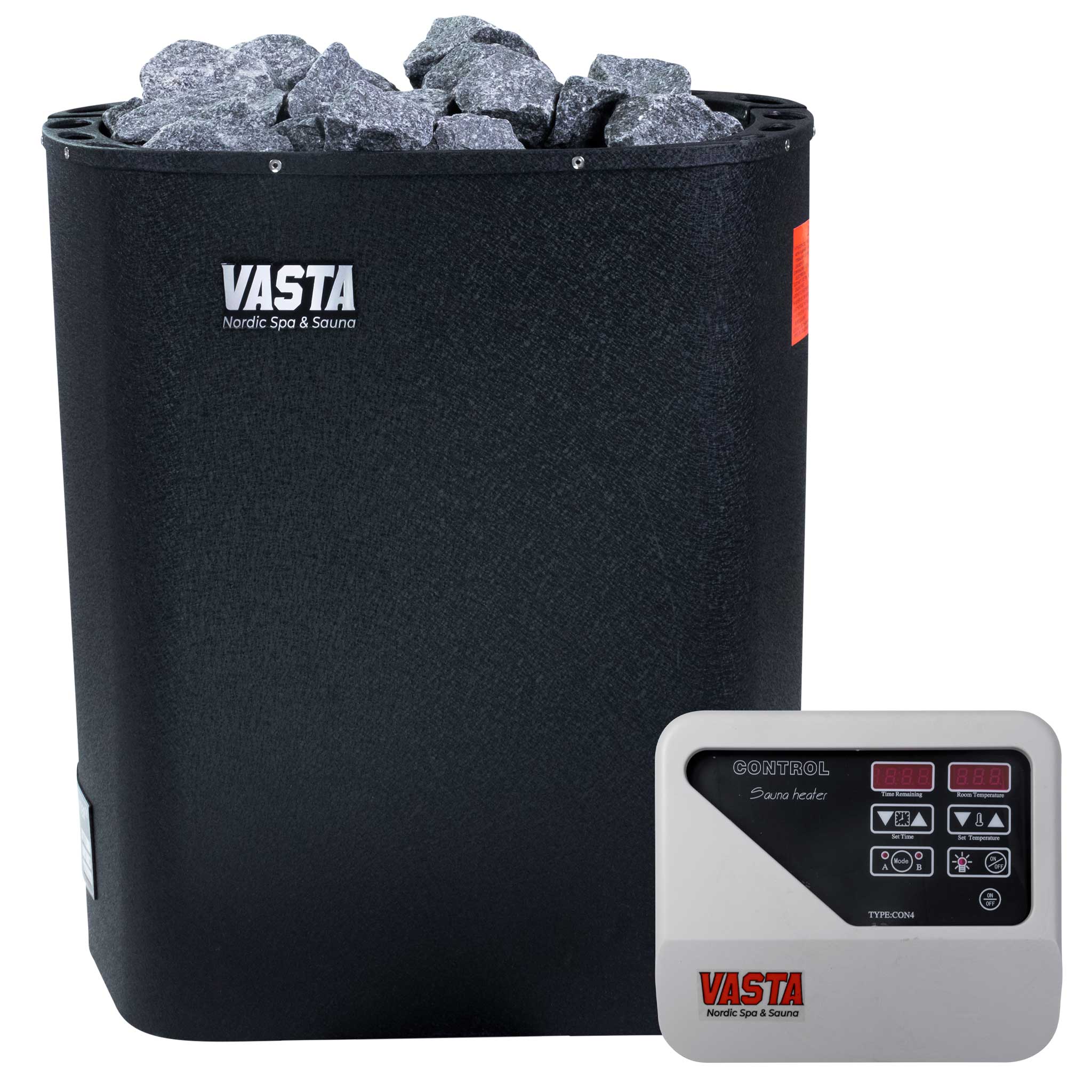 Vasta Elektrisk Badstuovn Blaze 6kw, separat kontroll, 5-8m3, svart